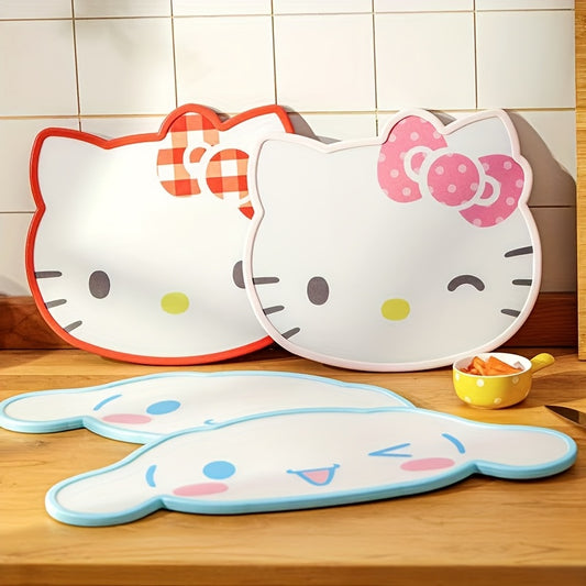 Sanrio Authorized, Cute Cartoon Double-Sided Cutting Board, Adorable Cartoon Kitchen Vegetable And Fruit Board, Cute Cinnamonroll Board, Kuromi Cute Board, Hello Kitty Cute Fruit Board, Adorable Kitchen Additions