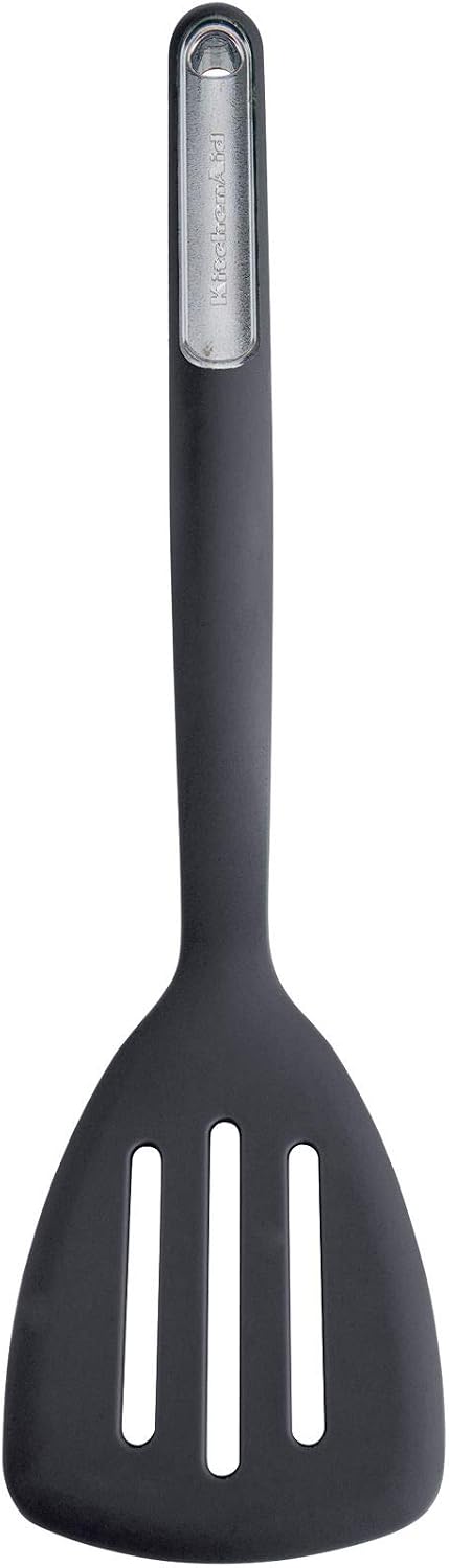 KitchenAid Silicone Slotted Turner, Black