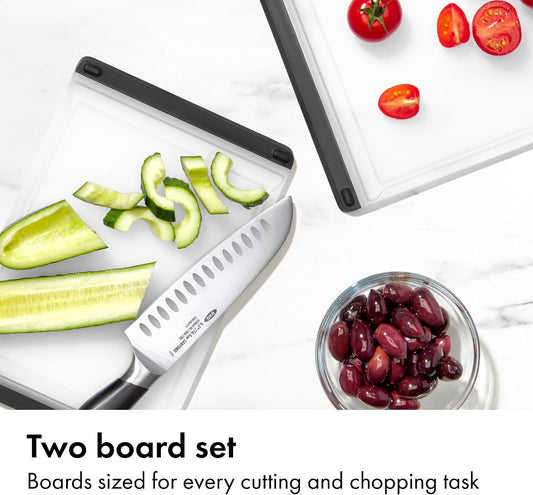 OXO Good Grips 2-Piece Plastic Cutting Board Set - Double-Sided