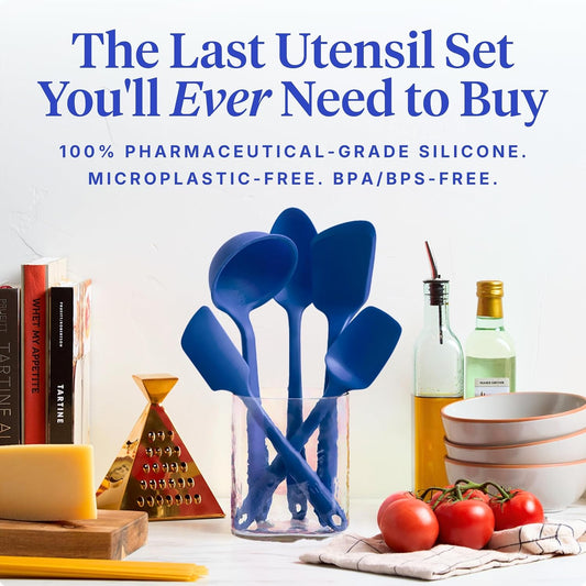 GIR: 5-Piece Silicone Essentials Kitchen Utensils Set – Royal Blue