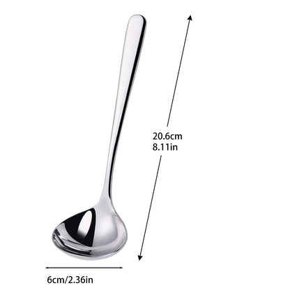 Stainless Steel Soup Ladle, 2 Counts Long Handle Soup Spoon, Modern Durable Kitchenware Kitchen Utensils Gadgets Stainless Steel Kitchen Cooking Utensils, Household Kitchen Utensils, Kitchen Accessories, Gold Plated Spoon