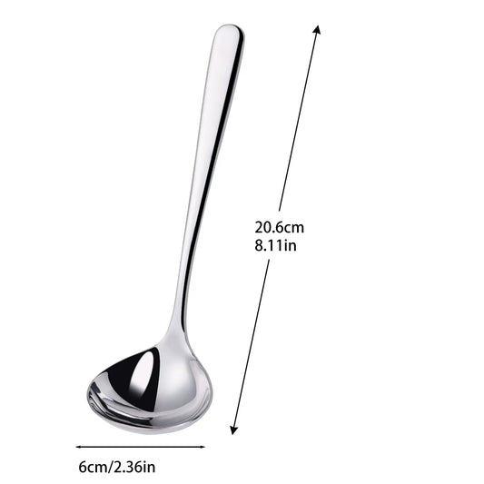Stainless Steel Soup Ladle, 2 Counts Long Handle Soup Spoon, Modern Durable Kitchenware Kitchen Utensils Gadgets Stainless Steel Kitchen Cooking Utensils, Household Kitchen Utensils, Kitchen Accessories, Gold Plated Spoon