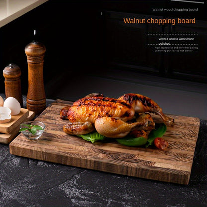Premium Teak Wood Cutting Board - 0.98" Thick, Stand-Up Design for Easy Storage, Perfect for Fruits & Steaks, Food-Safe Kitchen Essential