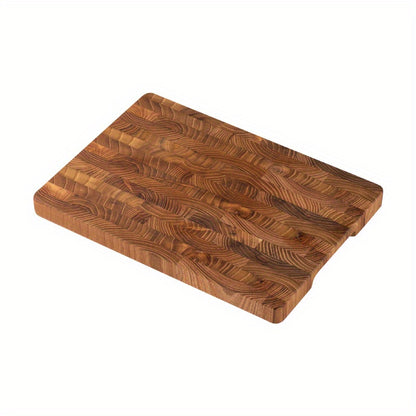 Premium Teak Wood Cutting Board - 0.98" Thick, Stand-Up Design for Easy Storage, Perfect for Fruits & Steaks, Food-Safe Kitchen Essential