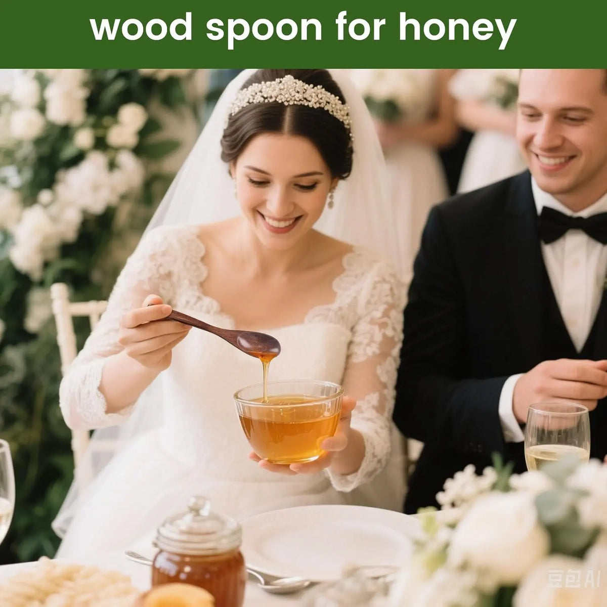Wooden Spoons for Eating, 6PCS Small Wooden Soup Spoons for Honey Coffee Stirring Tea Jam Bath Salts, 6 Inches