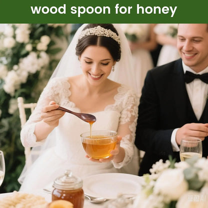 Wooden Spoons for Eating, 6PCS Small Wooden Soup Spoons for Honey Coffee Stirring Tea Jam Bath Salts, 6 Inches