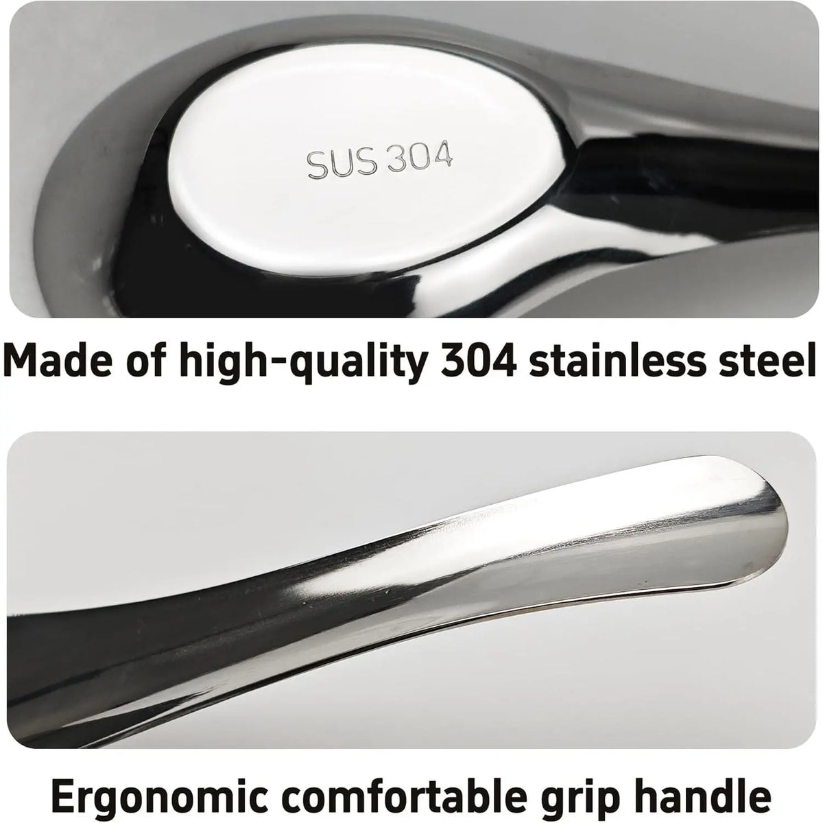 5 count 6" Stainless Steel Soup Spoons, Mirror Polished Long Handle Ramen Spoons for Bouillon Dessert Cereal Wonton Thai Miso Udon