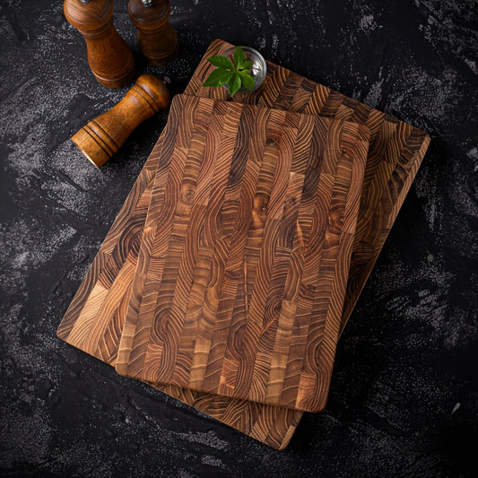 Premium Teak Wood Cutting Board - 0.98" Thick, Stand-Up Design for Easy Storage, Perfect for Fruits & Steaks, Food-Safe Kitchen Essential