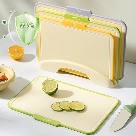 1pc/3pcs/1set Plastic Cutting Board, Colorful Fruit and Vegetable Cutting Board, with Base, Scaled Cutting Board Kitchen Gadgets Large, Medium and Small Size Cutting Boards Classified Use is More Worry-free, Non-slip Cooking Vegetable and Meat Cutting Boa