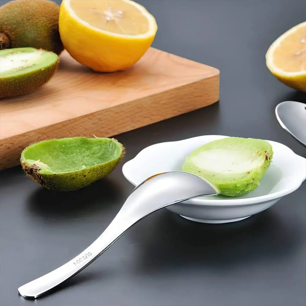 6- Heavy Weight Soup Spoons,Stainless Steel  Soup Spoon with  Short Handle for Ramen, Curry, Cereals