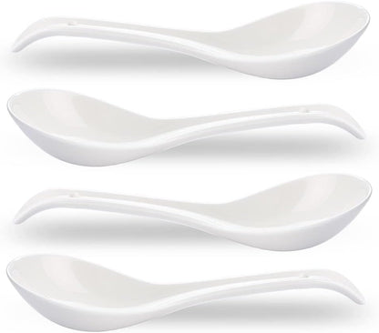 6.6 Inch Asian Soup Spoons, Ceramic Large Japanese Soup Spoons