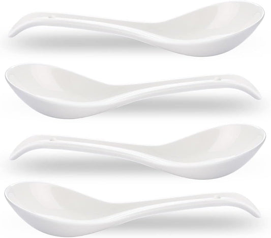 6.6 Inch Asian Soup Spoons, Ceramic Large Japanese Soup Spoons