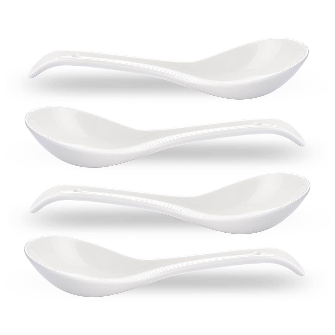 6.6 Inch Asian Soup Spoons, Ceramic Large Japanese Soup Spoons