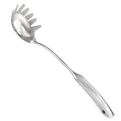 Newness 10 Pcs Cooking Utensils Set,18/8 304 Stainless Steel Kitchen Utensils Set, Metal Kitchen Accessories, Include Soup Ladle, Slotted Skimmer Spoon, Spaghetti Spoon, Spatula, Tongs,Dishwasher Safe