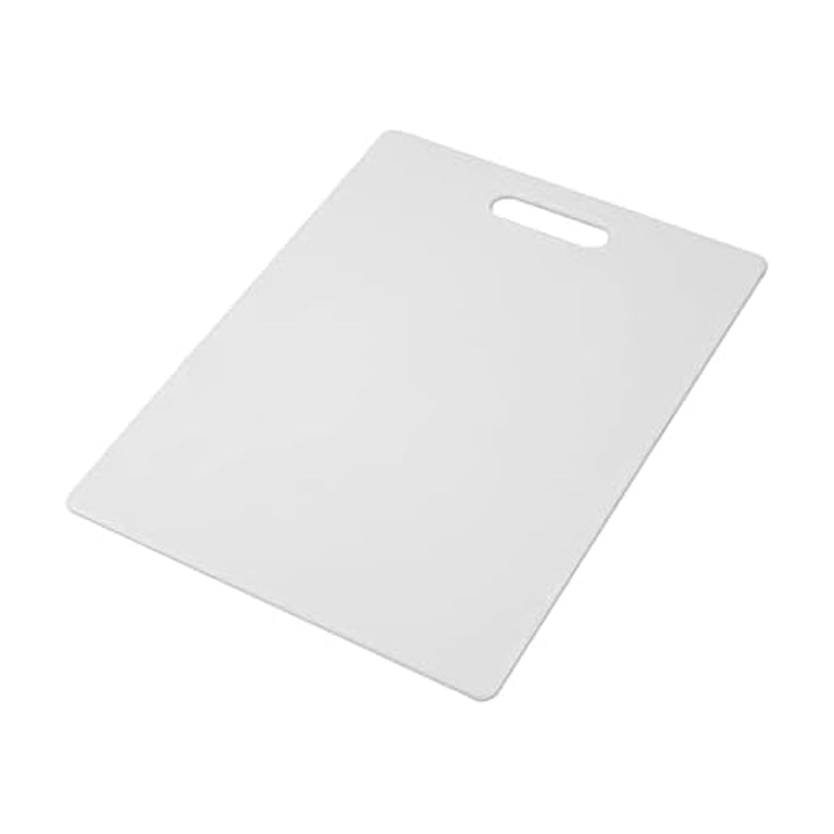 FARBERWARE Large Cutting Board, Dishwasher- Safe Plastic Chopping Board for Kitchen with Easy Grip Handle, 11in by 14in, White