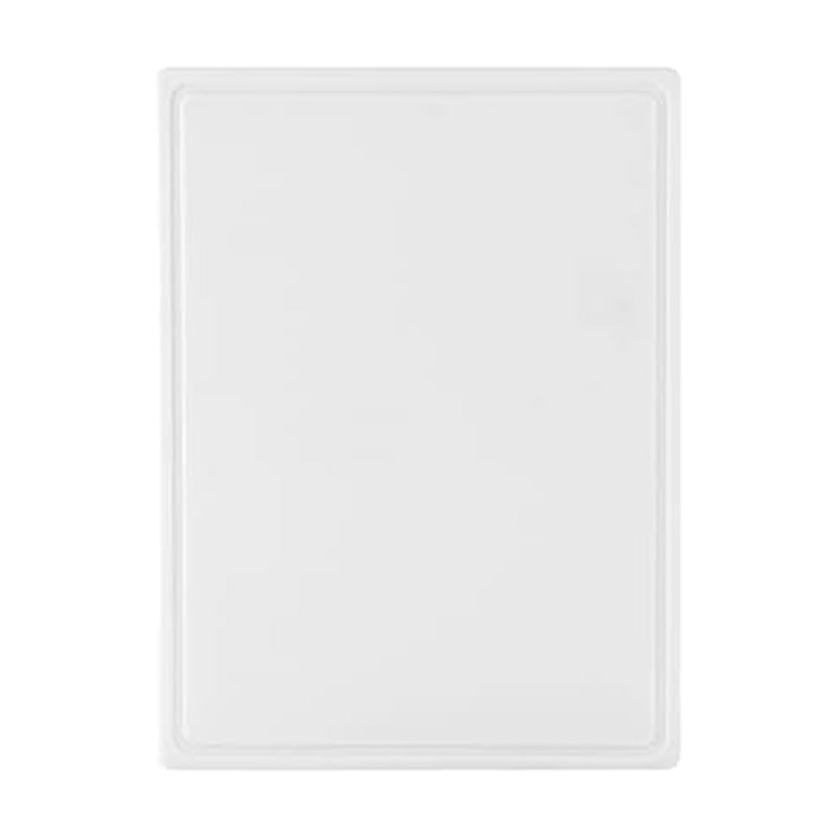 FARBERWARE Large Cutting Board, Dishwasher- Safe Plastic Chopping Board for Kitchen with Easy Grip Handle, 11in by 14in, White