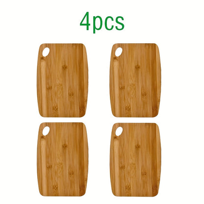 High-Quality Bamboo Kitchen Cutting Board, Perfect Size for Easy Portability, Ideal for Outdoor Picnics, Oval Hole Design for Convenient Hanging and Organization