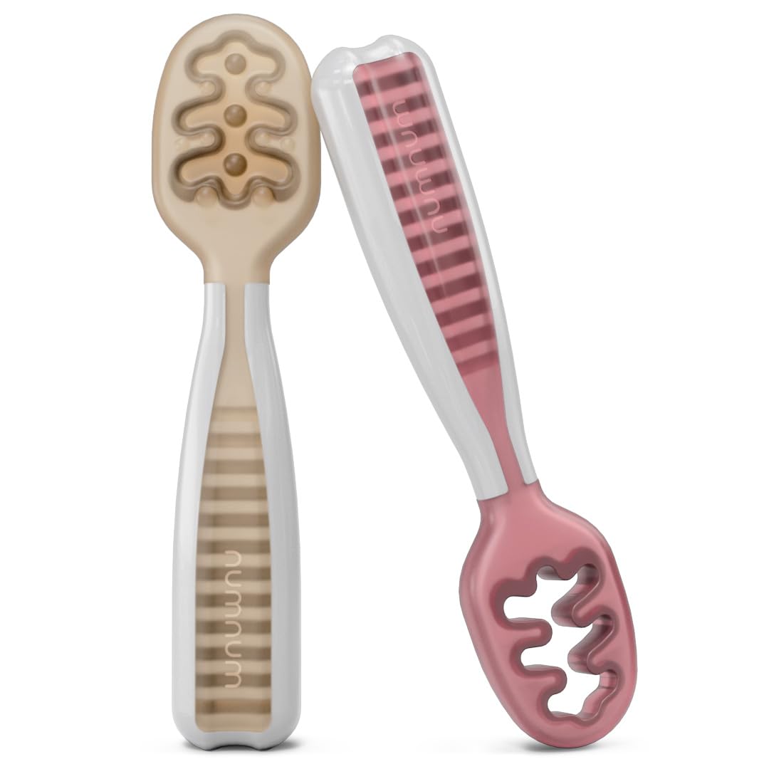 NumNum Baby Spoons Self Feeding 6 Months, 6-Pack Rainbow