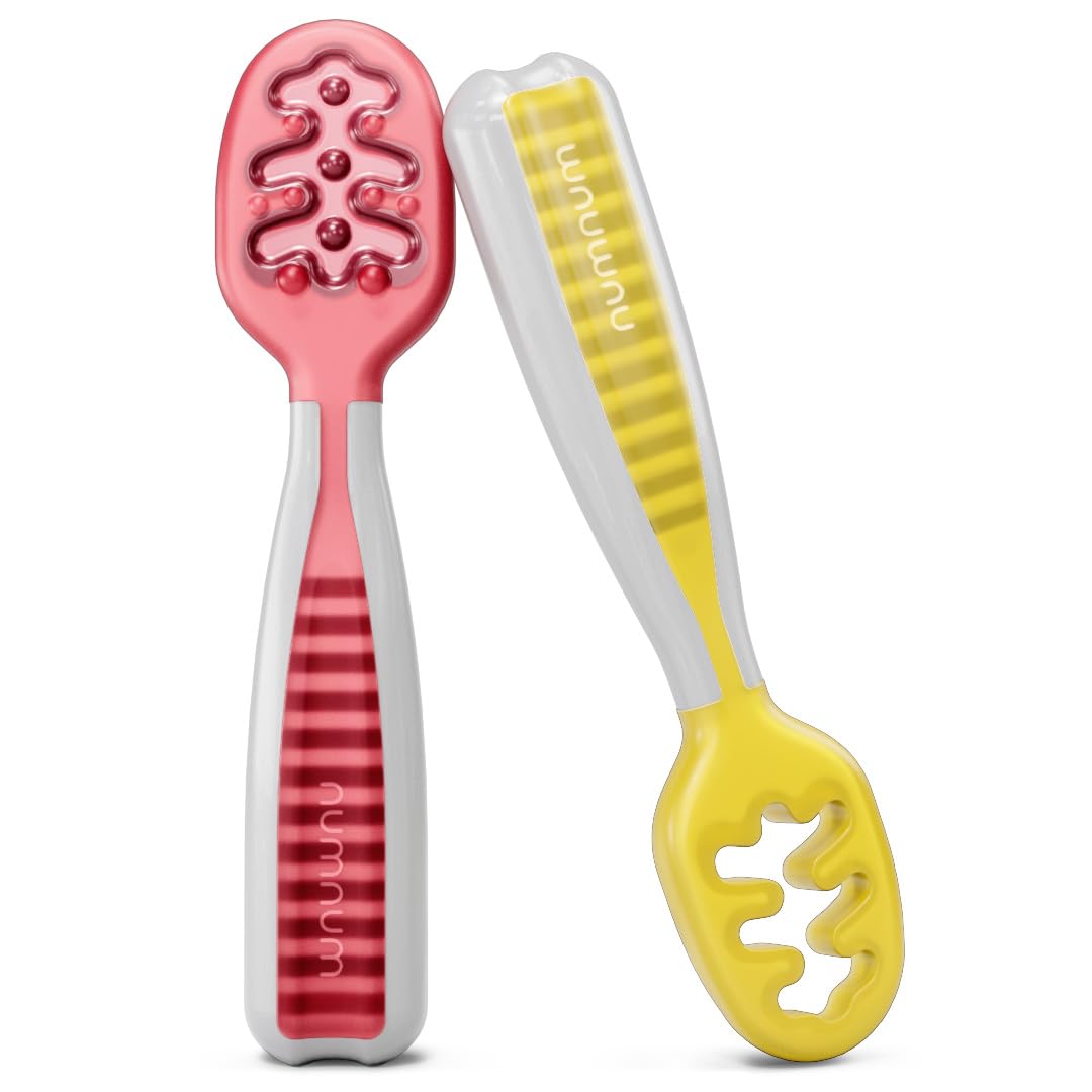 NumNum Baby Spoons Self Feeding 6 Months, 6-Pack Rainbow