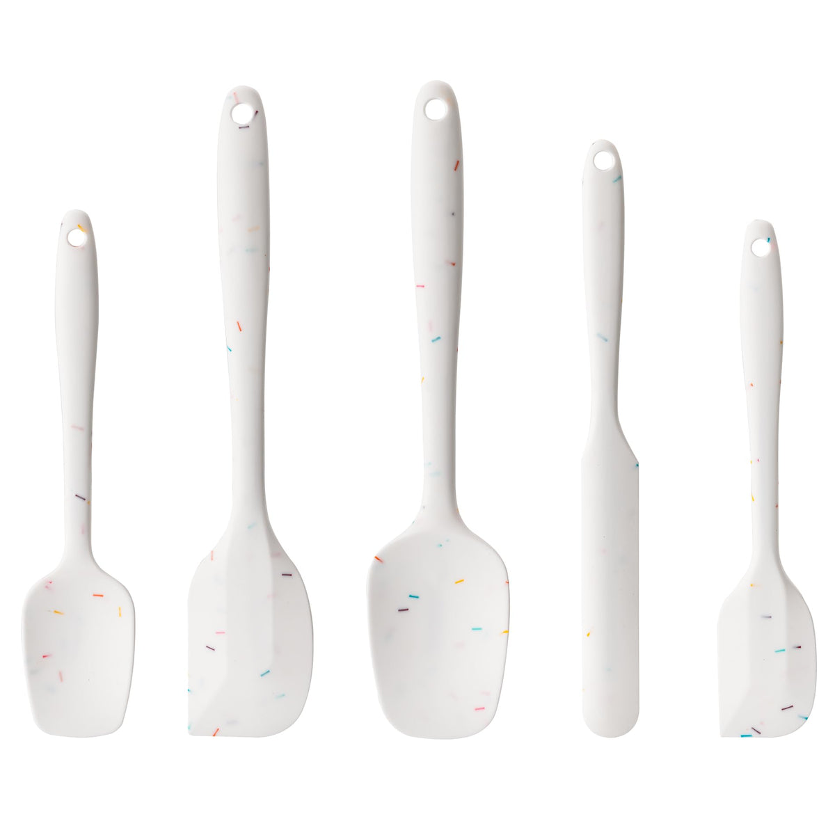 Silicone Spatula Set,5 Piece Food Grade Rubber Spatulas,Multicolor