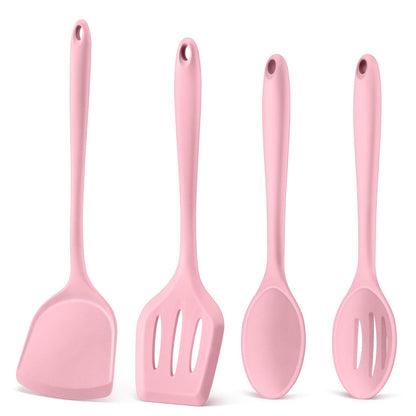 P&P CHEF Blue Kitchen Utensil Set, 4 Pieces Silicone Cooking Utensils