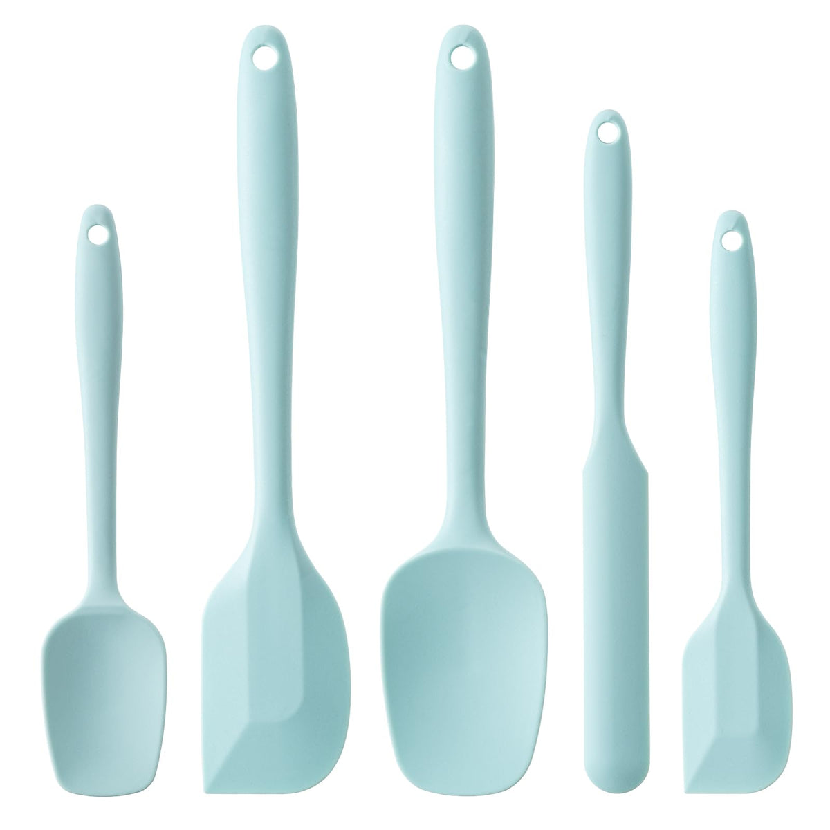Silicone Spatula Set,5 Piece Food Grade Rubber Spatulas,Multicolor