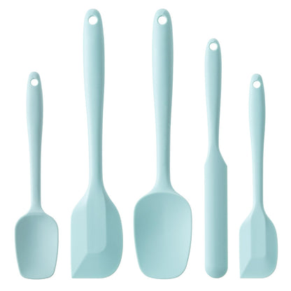 Silicone Spatula Set,5 Piece Food Grade Rubber Spatulas,Multicolor