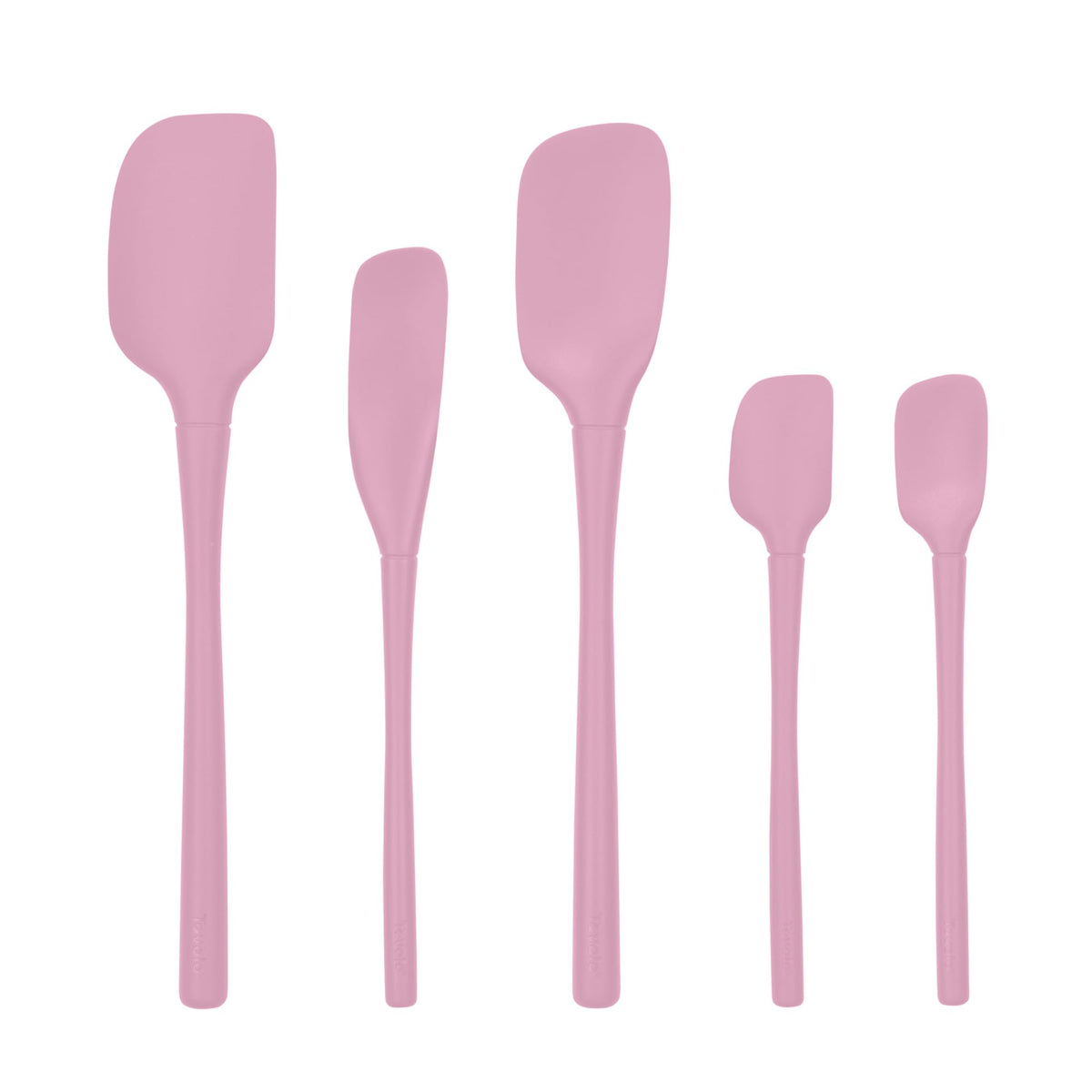 Tovolo Flex Core 5 Piece Silicone Spatula Set Heat Resistant All Silicone Utensils Include Non Stick Spatula Spoonula Jar Scraper, Dishwasher Safe BPA Free Spatulas for Baking Mixing, Pesto Green