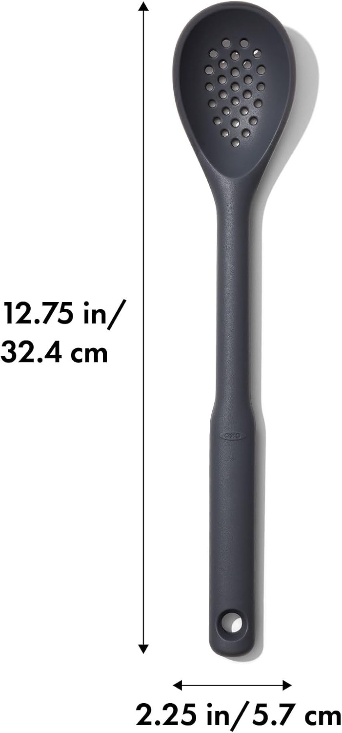 OXO Good Grips Silicone Slotted Spoon - Peppercorn