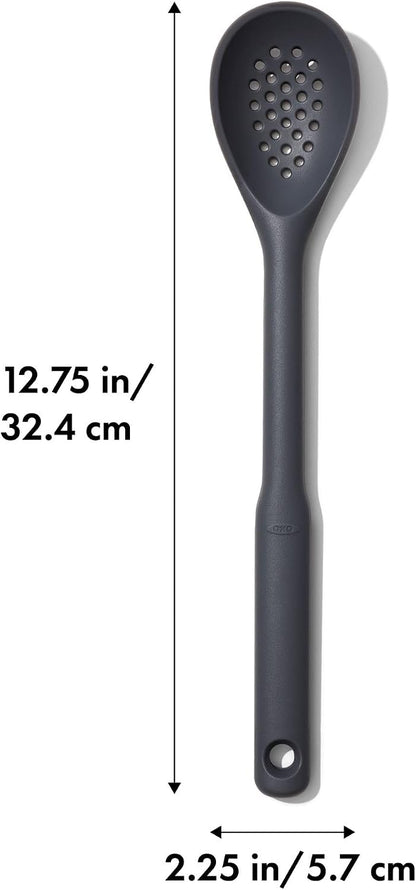 OXO Good Grips Silicone Slotted Spoon - Peppercorn