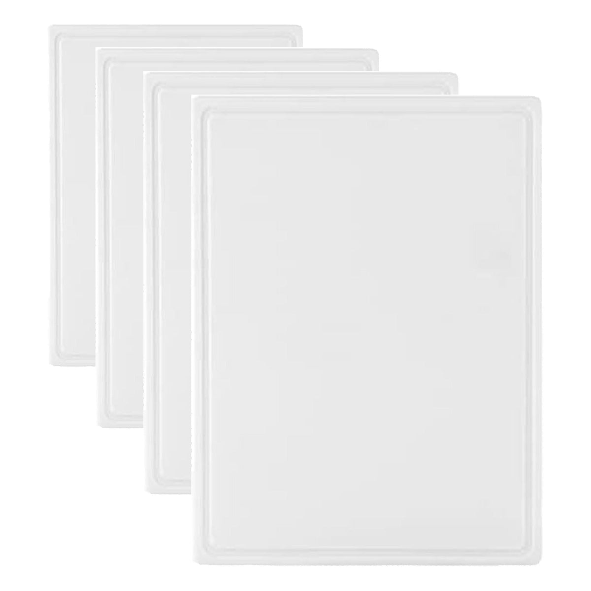 FARBERWARE Large Cutting Board, Dishwasher- Safe Plastic Chopping Board for Kitchen with Easy Grip Handle, 11in by 14in, White