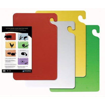 San Jamar Cutting Board Set,12x18 in,Assorted,PK4 CB1218QS - 1 Each