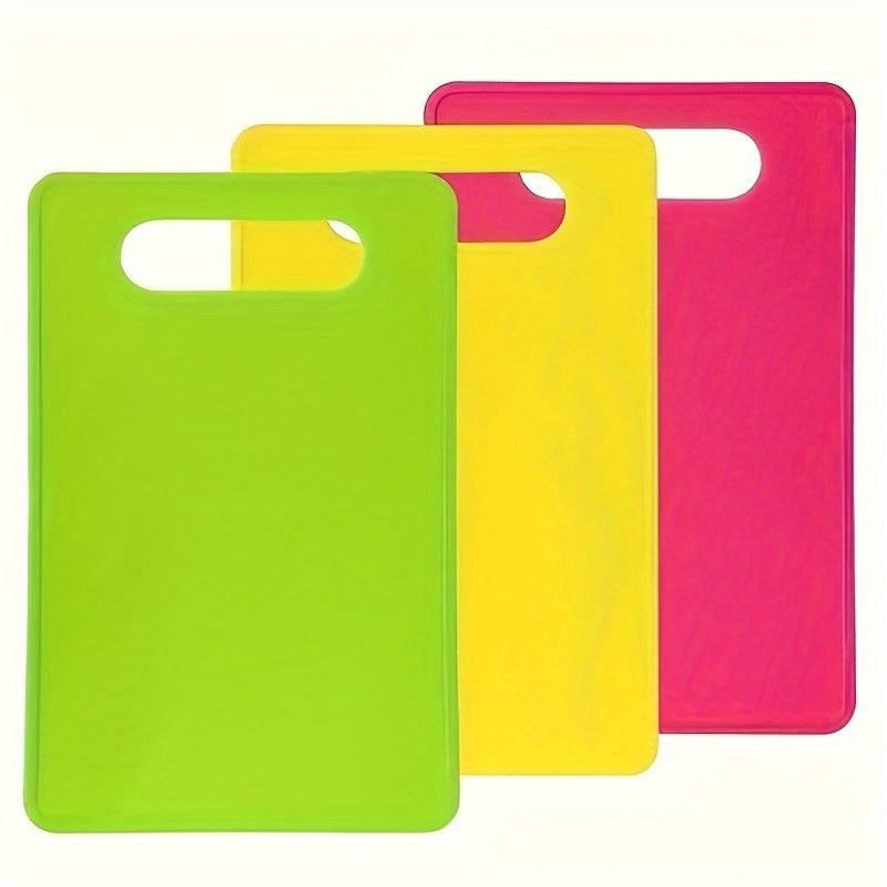 3pcs Plastic Cutting Boards for Kitchen, Flexible Cutting Mats for Cooking, 100% Non-Slip Cutting Board for Meat and Vegatables, and Dishwasher Safe