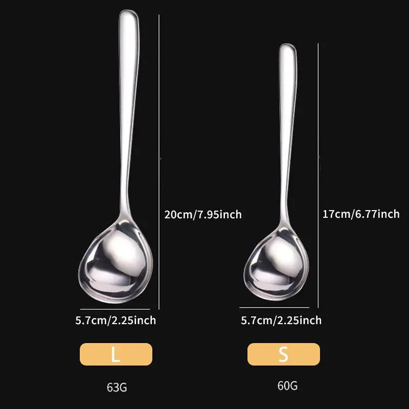 Stainless Steel Soup Spoon Set, 4 Counts Durable Long Handle Soup Spoon, Modern Kitchen Utensils Cooking Utensils for Home Kitchen Use Restaurant Dining Room Picnic Kitchenware Stainless Steel Kitchen Spoons