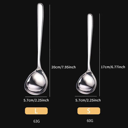 Stainless Steel Soup Spoon Set, 4 Counts Durable Long Handle Soup Spoon, Modern Kitchen Utensils Cooking Utensils for Home Kitchen Use Restaurant Dining Room Picnic Kitchenware Stainless Steel Kitchen Spoons