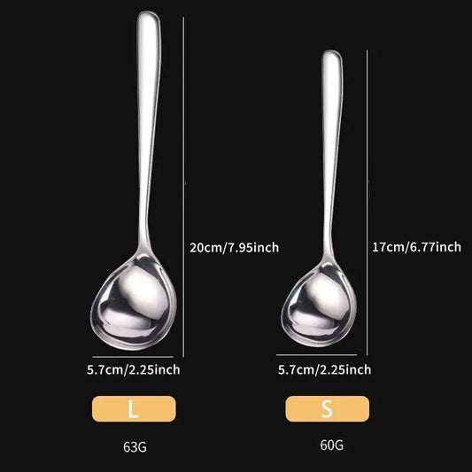 Stainless Steel Soup Spoon Set, 4 Counts Durable Long Handle Soup Spoon, Modern Kitchen Utensils Cooking Utensils for Home Kitchen Use Restaurant Dining Room Picnic Kitchenware Stainless Steel Kitchen Spoons