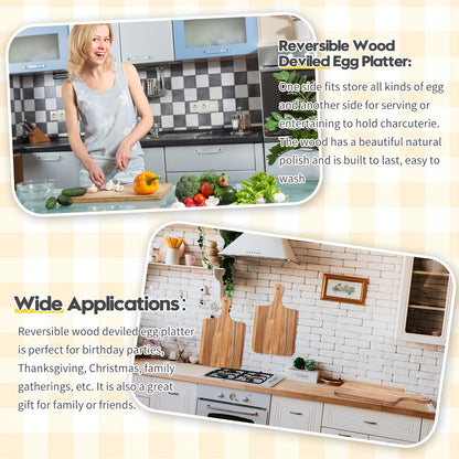 6pcs Cutting Board Bulk Kitchen Thicken Chopping Board with Handles Wooden Charcuterie Serving Board Blank Wood Boards for Engraving Wedding Housewarming (16 x 10 Inch Acacia Wood)