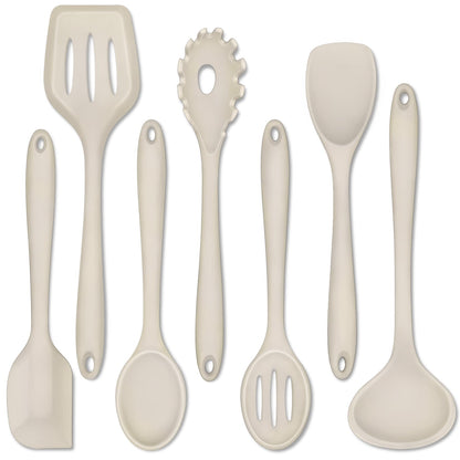 P&P CHEF Blue Kitchen Utensils, Silicone Cooking Utensil Set of 7