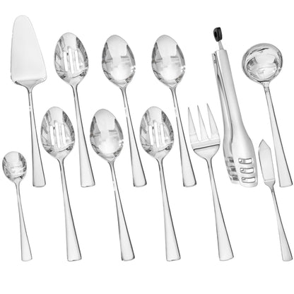 KINGSTONE 8 Piece 18/10 Serving Utensils Set, Stainless Steel Serving Set