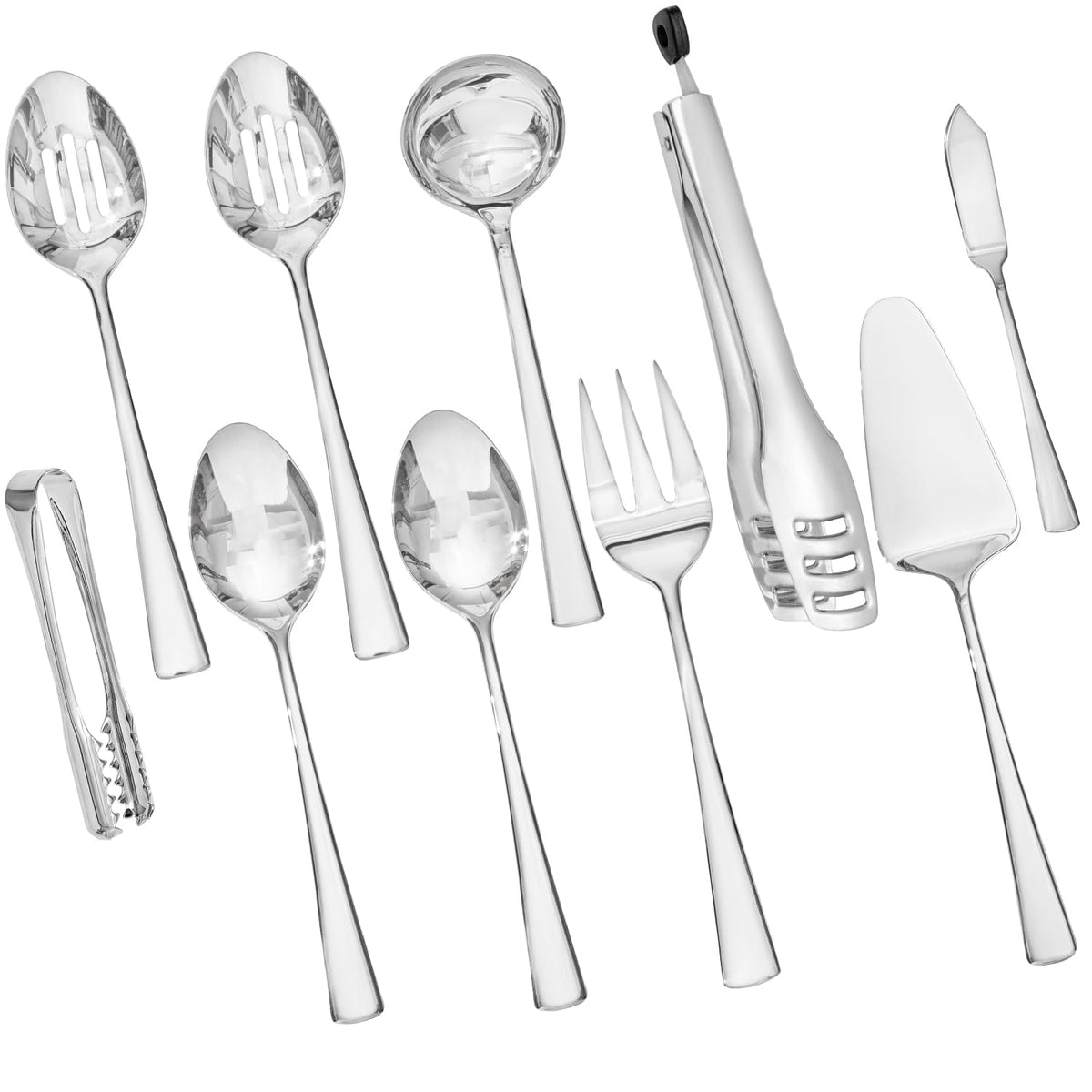 KINGSTONE 8 Piece 18/10 Serving Utensils Set, Stainless Steel Serving Set
