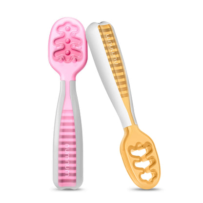 NumNum Baby Spoons Self Feeding 6 Months, 6-Pack Rainbow