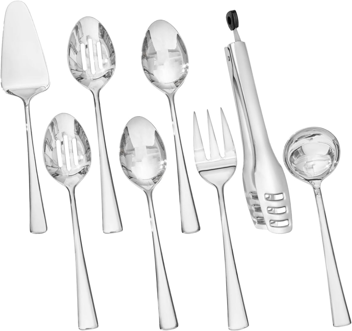 KINGSTONE 8 Piece 18/10 Serving Utensils Set, Stainless Steel Serving Set