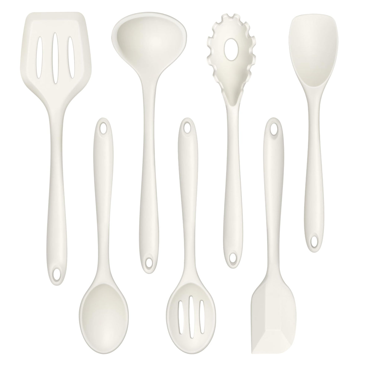 TeamFar Silicone Cooking Utensil Set of 7, Kitchen Cooking Utensil Set