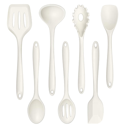 TeamFar Silicone Cooking Utensil Set of 7, Kitchen Cooking Utensil Set