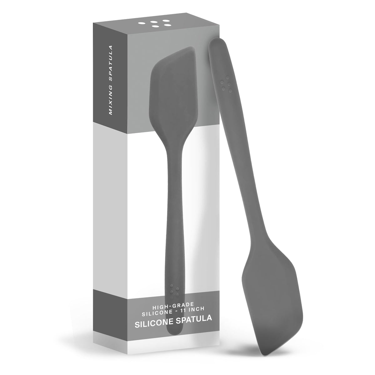 Misen Nonstick-Safe Silicone Spatula - Dishwasher Safe, Heat Resistant - Versatile Professional-Grade Kitchen Tool for Pancakes, Eggs, and Baking - Strong, Flexible, Durable Rubber Utensil - Black