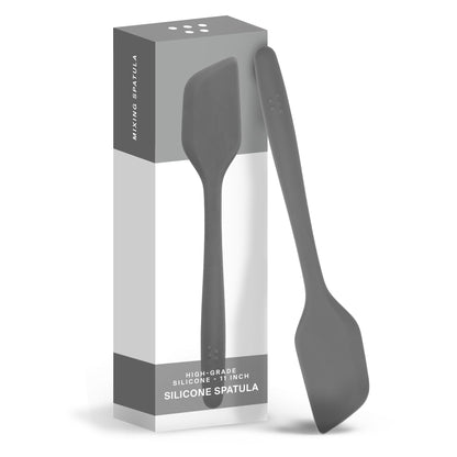 Misen Nonstick-Safe Silicone Spatula - Dishwasher Safe, Heat Resistant - Versatile Professional-Grade Kitchen Tool for Pancakes, Eggs, and Baking - Strong, Flexible, Durable Rubber Utensil - Black