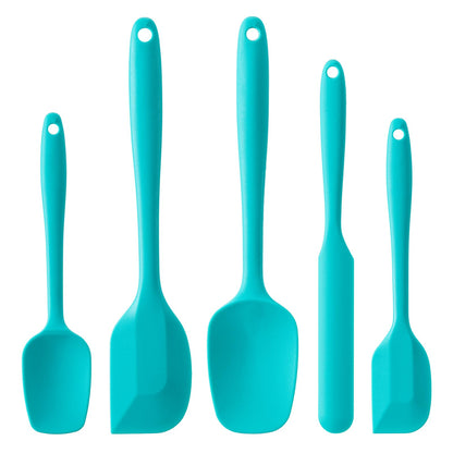 Silicone Spatula Set,5 Piece Food Grade Rubber Spatulas,Multicolor