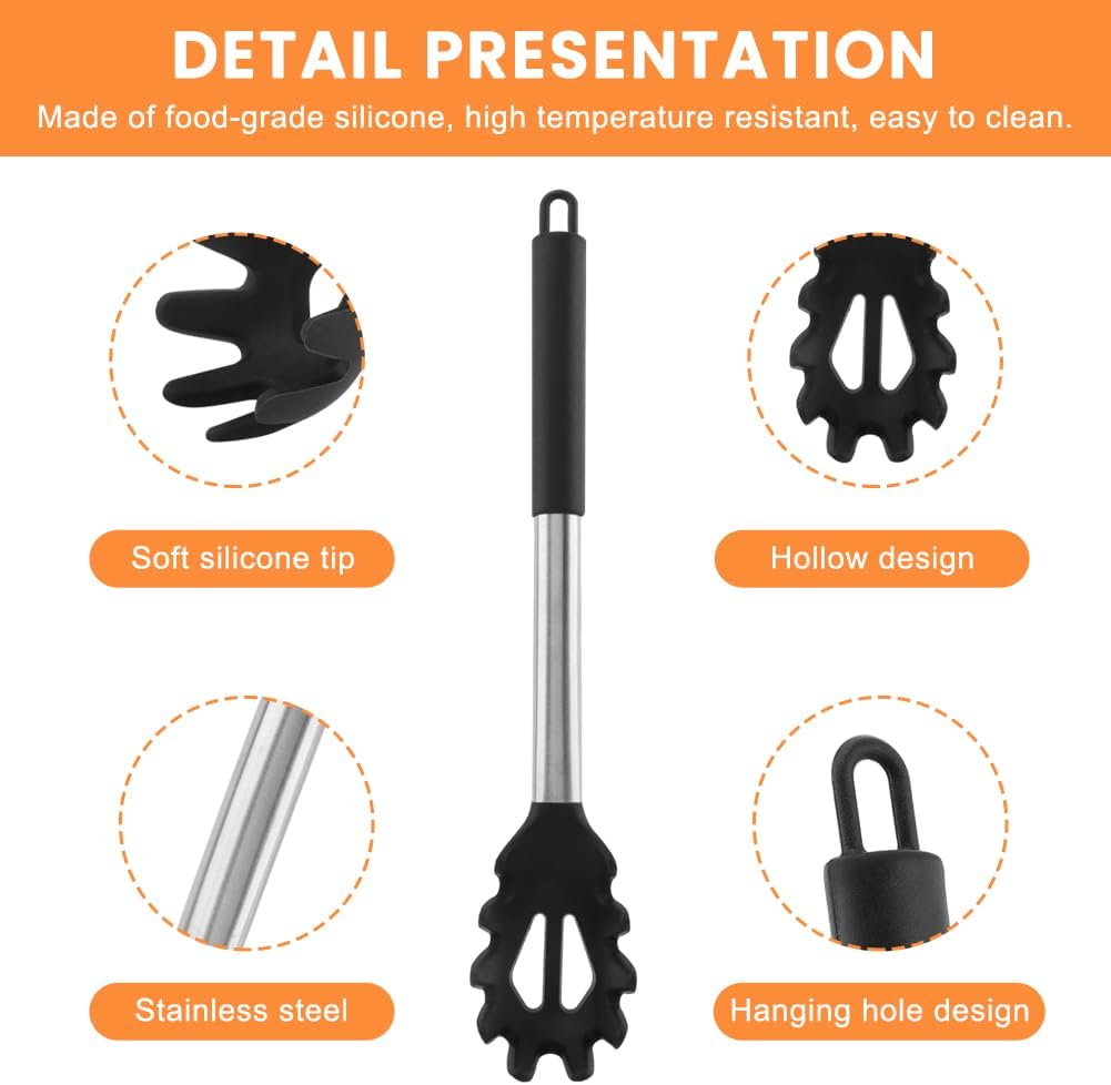 3PCS Spaghetti Spoon,Pasta Fork and Tong, for Spaghetti Noodle