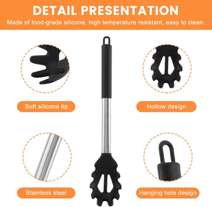 3PCS Spaghetti Spoon,Pasta Fork and Tong, for Spaghetti Noodle