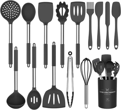 Umite Chef Kitchen Utensil Set, 15pcs Silicone Cooking Utensils